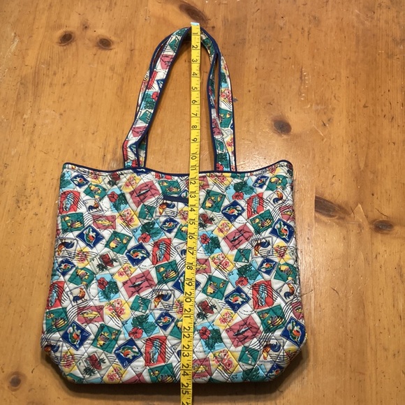 Vera Bradley Cuban Stamps Pattern Tote - Picture 9 of 14